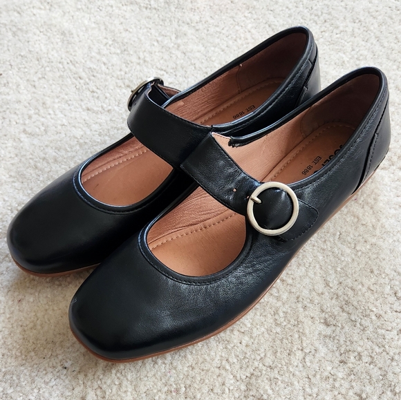 Josef Seibel Fenja 18 black leather mary jane flat comfort shoe 10-10.5 new! - Picture 2 of 9